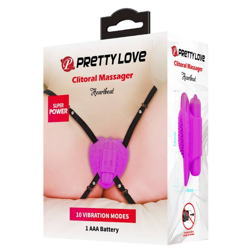 Pretty love - clitoral massager heartbeat 10 vibration modes purple-8