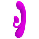 Pretty love - sincere silicone vibrator and stimulator purple-1