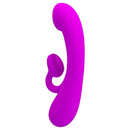 Pretty love - sincere silicone vibrator and stimulator purple-2