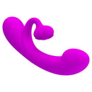 Pretty love - sincere silicone vibrator and stimulator purple-5