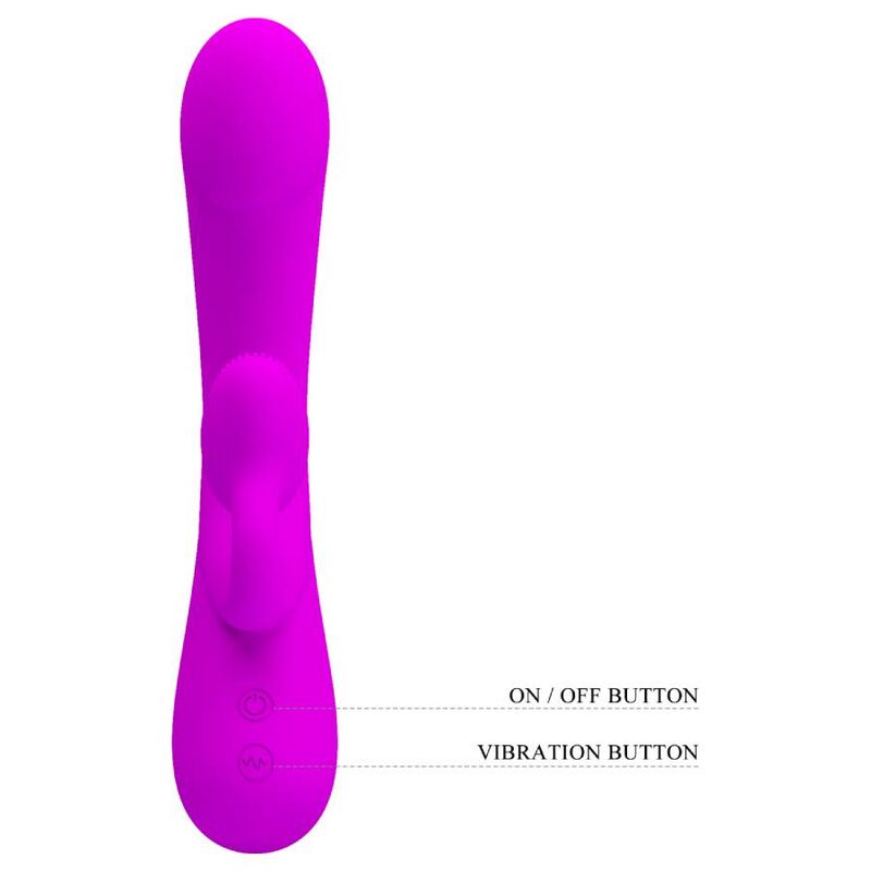 Pretty love - sincere silicone vibrator and stimulator purple-6