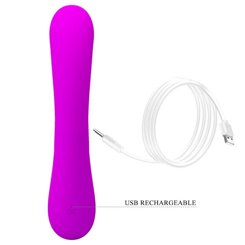 Pretty love - sincere silicone vibrator and stimulator purple-7