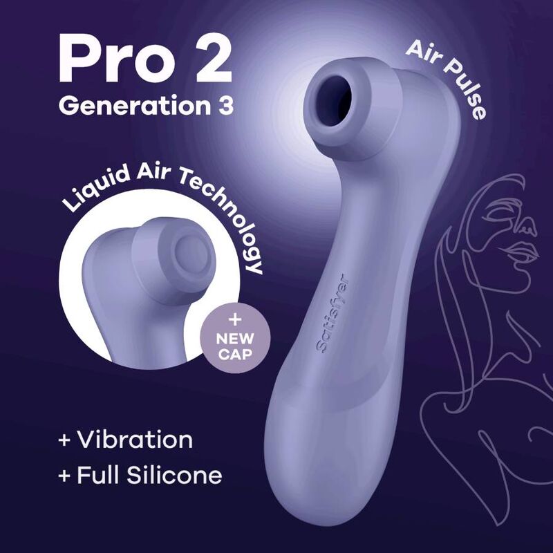 Satisfyer pro 2 generation 3 liquid air technology - lilac-4
