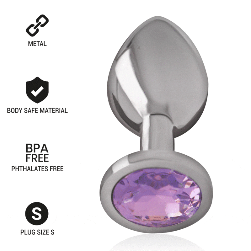 Intense - anal plug metal violet size s