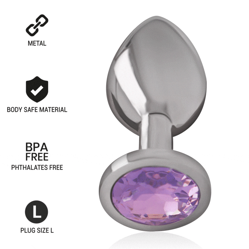 Intense - anal plug metal violet size l