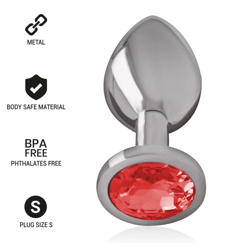 Intense - anal plug metal red size s