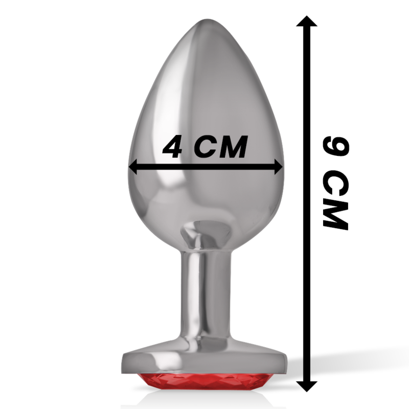 Intense - anal plug metal red size l
