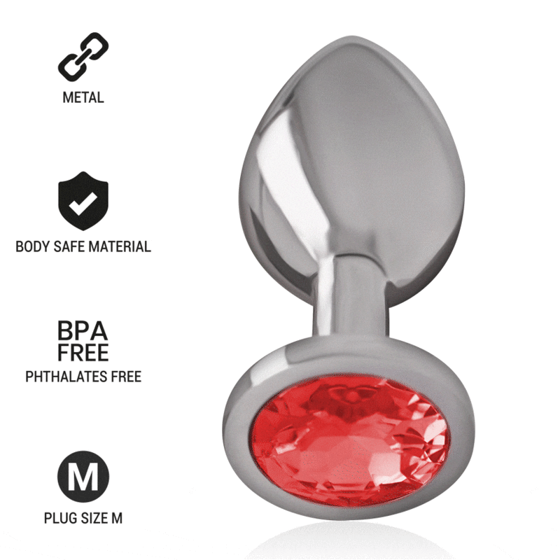 Intense - anal plug metal red size m