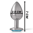 Intense - anal plug metal blue size s