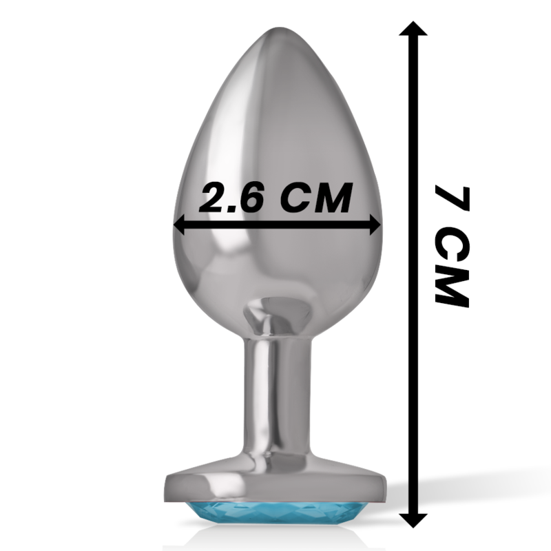 Intense - anal plug metal blue size s