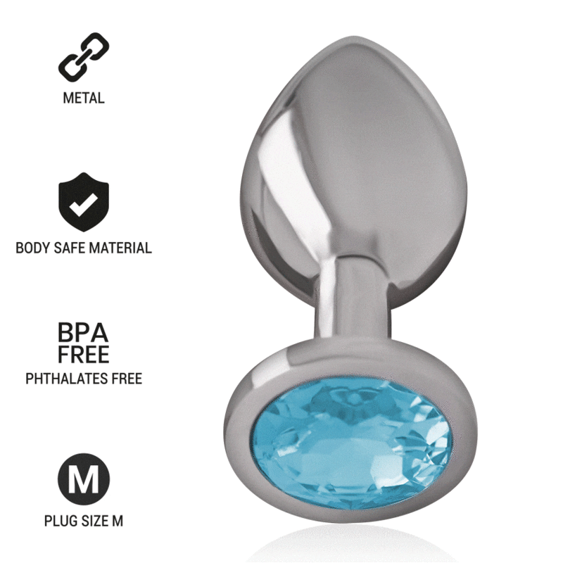 Intense - anal plug metal blue size m