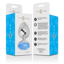 Butt Plug Intense in Metallo Alluminio Size L Argento/Celeste