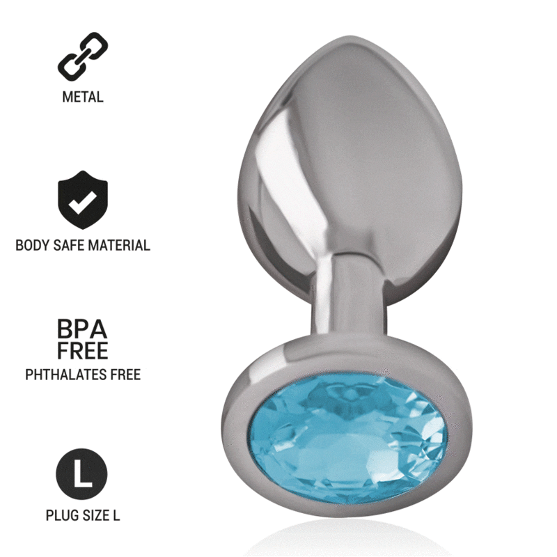 Intense - anal plug metal blue size l