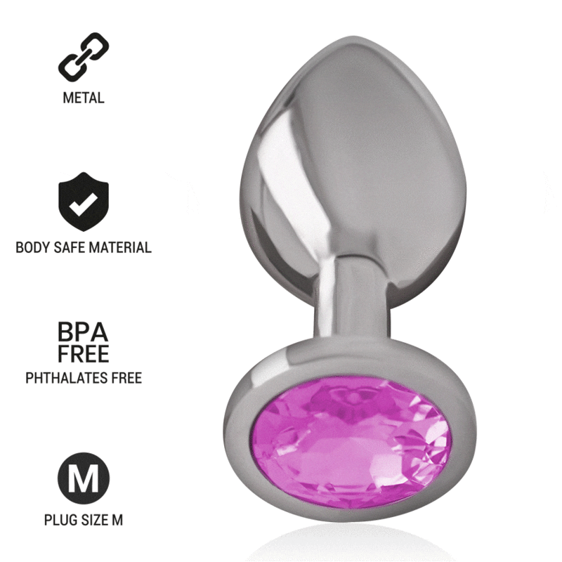 Intense - anal plug metal pink size l