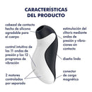 Succhia clitoride con vibrazione Satisfyer Orca bianco/nero