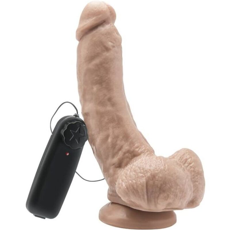 Get real - dildo 20,5 cm con palline vibratore skin