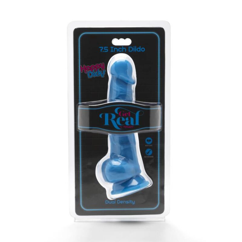 Get real - happy dicks 19 cm con palline blu