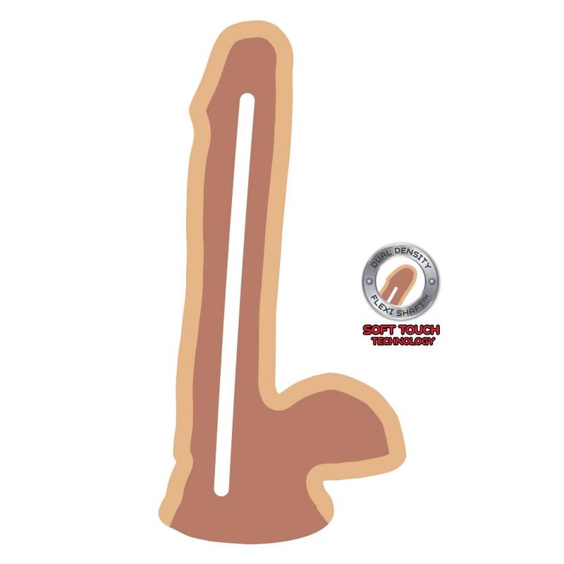 Get real - dildo a doppia densità pelle di 17 cm in pelle