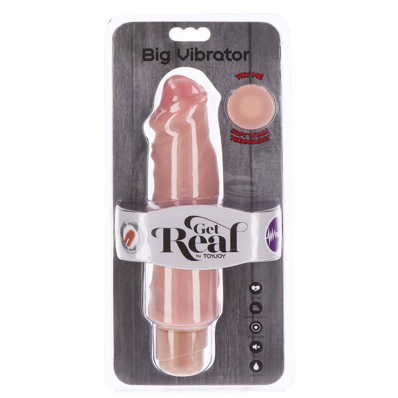 Get real - vibratore grande a doppia densità 20,5 cm pelle-3