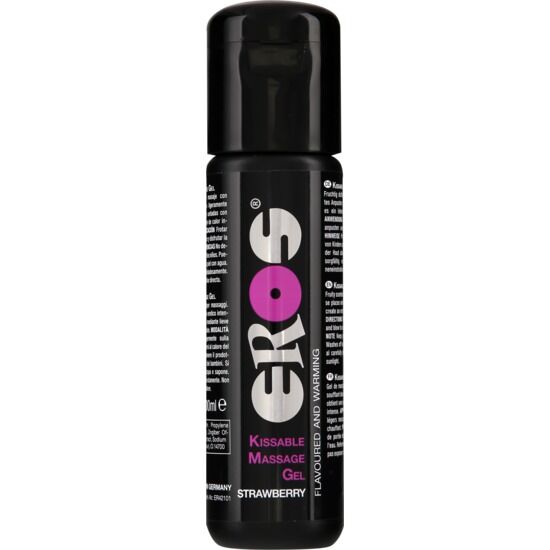Eros kissable massage gel riscaldante fragola 100 ml-0