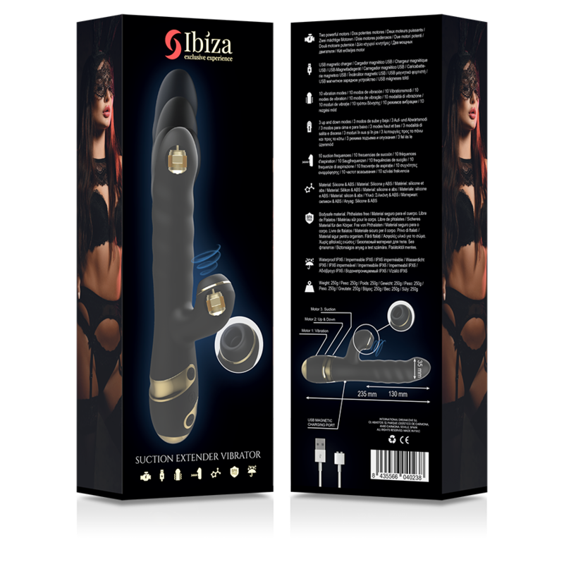 Ibiza - up & down suctioning vibrator 13 cm