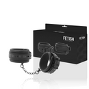 Fetish submissive esposas tobillos cuero vegano con forro de nopreno-0