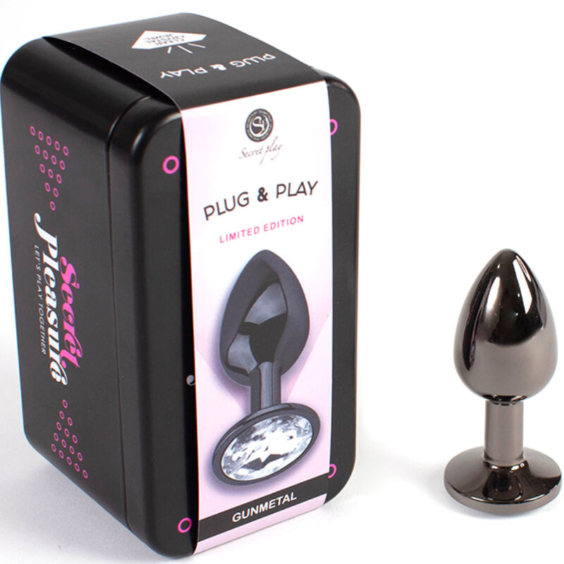 Secret play - butt plug gunmetal misura piccola 7 cm