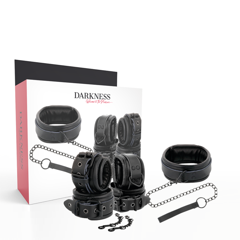 Darkness leather and handcuffs black-0