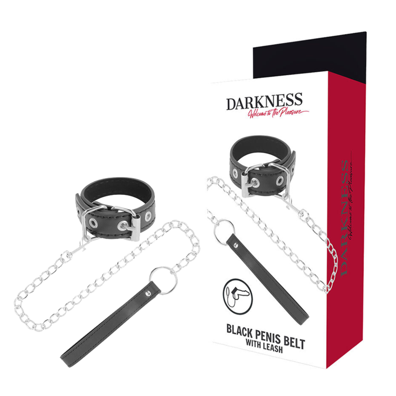 Darkness penis ring with strap-0