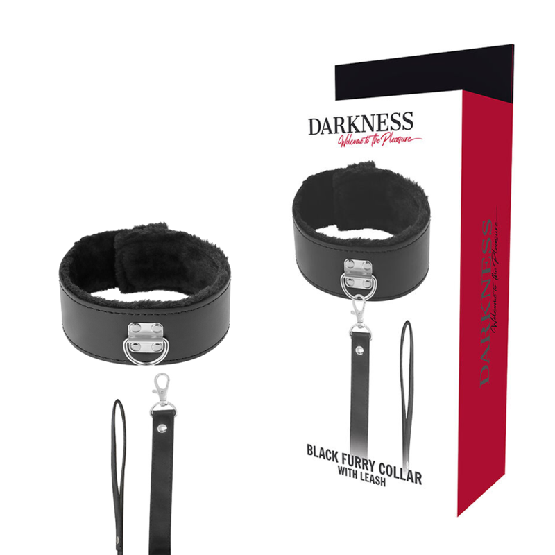 Darkness collar with leash titanium-0
