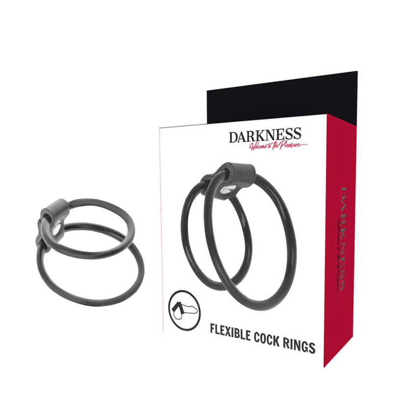 Darkness  duo rings for penis-0