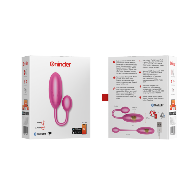 Oninder - denver vibrating egg pink 7 x 2.7 cm free app
