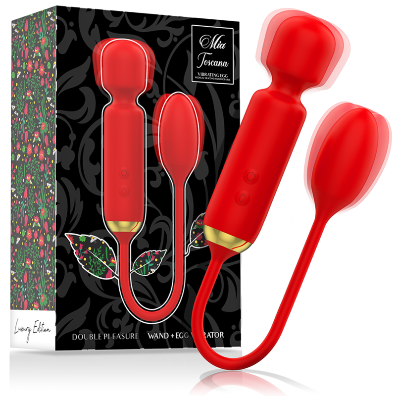 Mia - toscana double pleasure wand + egg vibrator