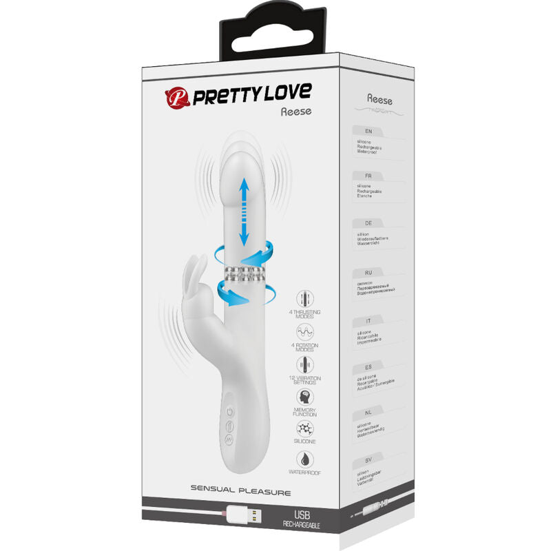Pretty love - vibratore rotante reese argento-8