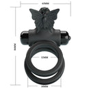 Pretty love - vibratore a doppio anello con stimolatore nero-9