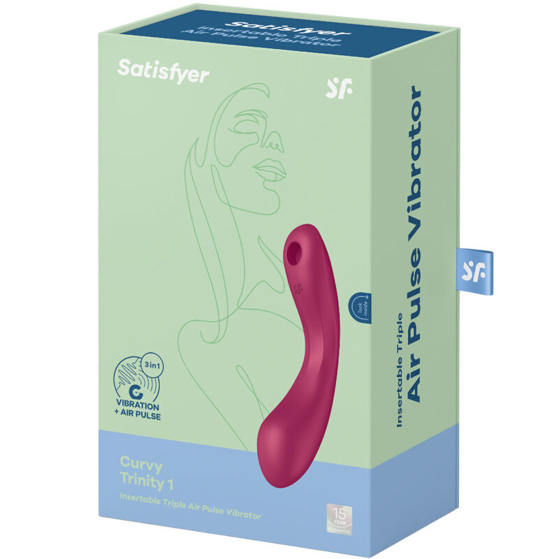 Satisfyer - curve trinity 1 air pulse vibration rosso-9