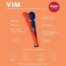 Fun factory - bacchetta vim in silicone ricaricabile vibrante pesata rumble blu mezzanotte-5