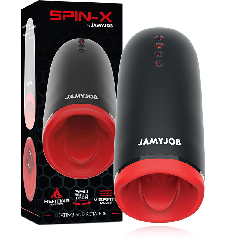 Jamyjob - masturbatore riscaldante e rotante spin-x-1