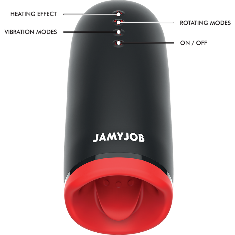 Jamyjob - masturbatore riscaldante e rotante spin-x-5