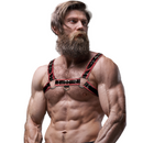 Atteggiamento fetish sottomesso - arn s eco-skin petto uomo nero/rosso-3