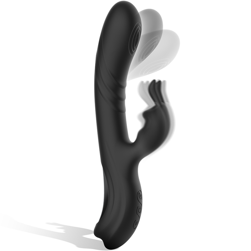 Black&silver - jamie stimulating vibe silicone rechargeable black-2