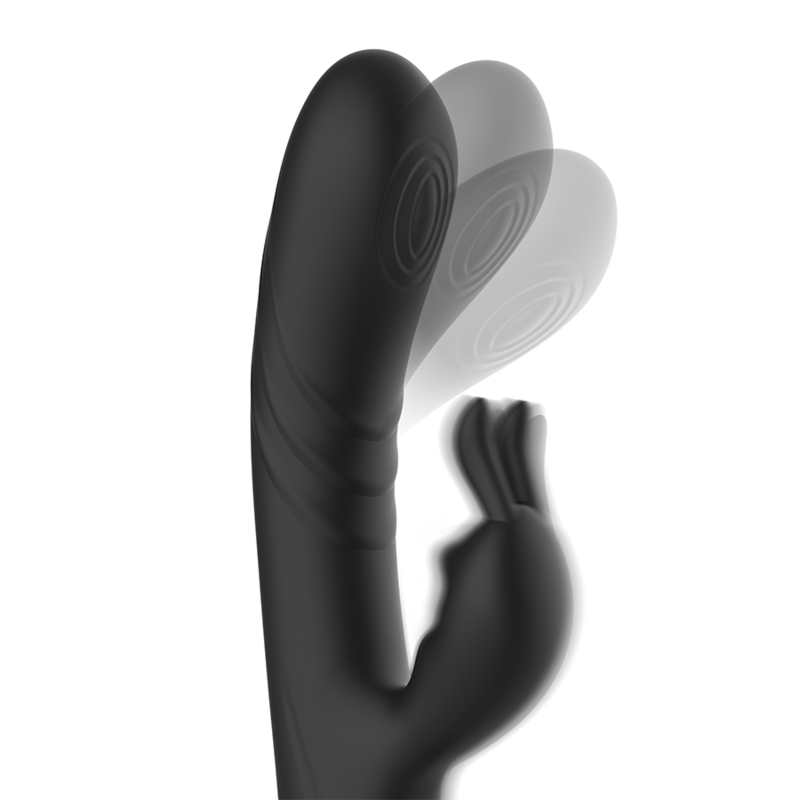 Black&silver - jamie stimulating vibe silicone rechargeable black-3