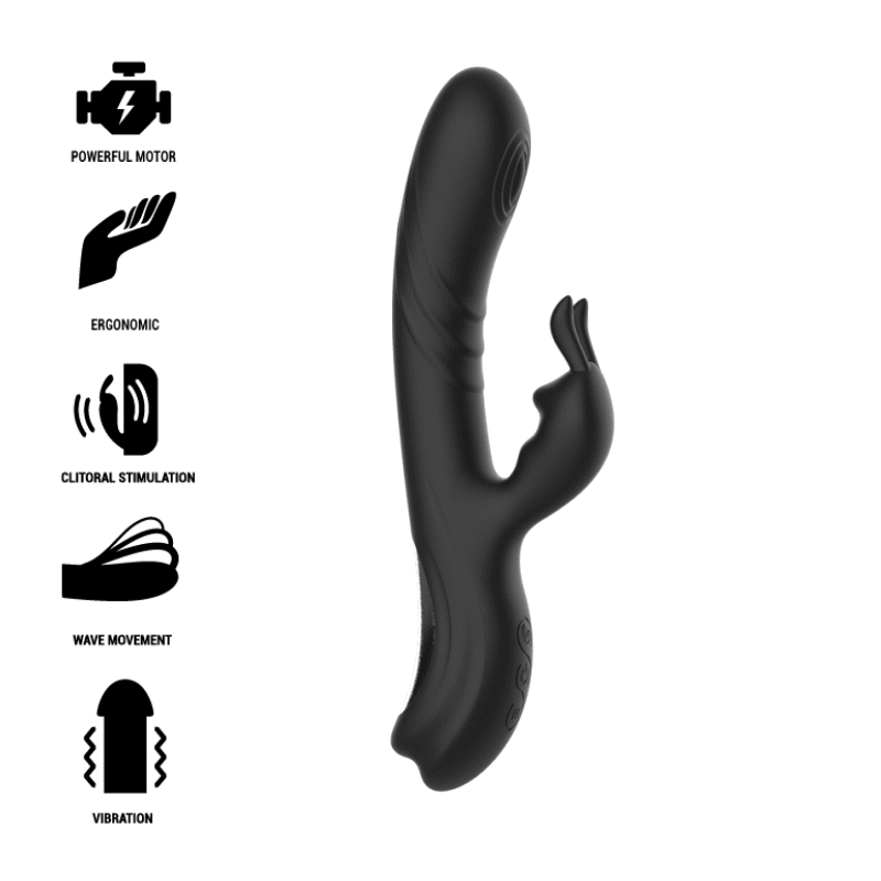 Black&silver - jamie stimulating vibe silicone rechargeable black-1
