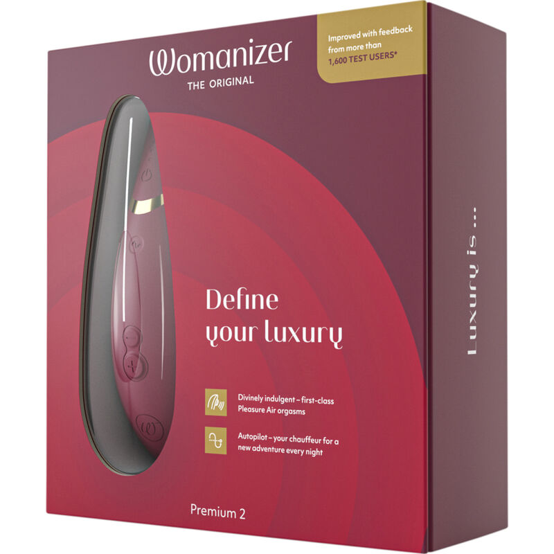 Womanizer - premium 2 stimolatore clitorale bordeaux-2