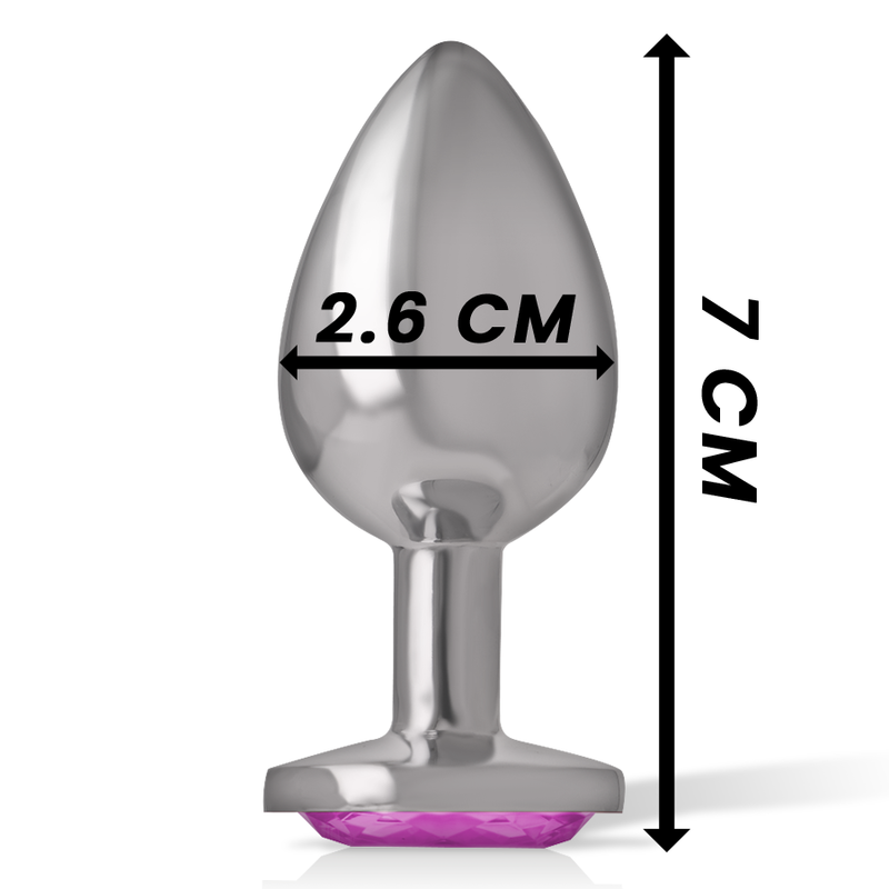 Intense - plug anale metallo alluminio cuore n rosa taglia s-3