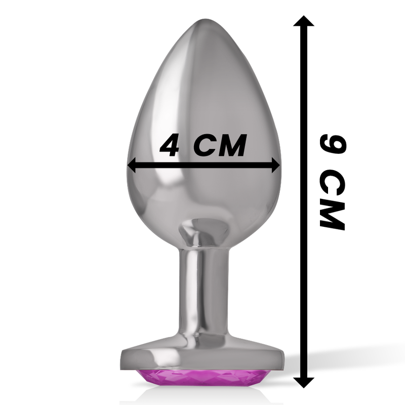 Intense - plug anale in metallo alluminio con cuore rosa taglia l-3