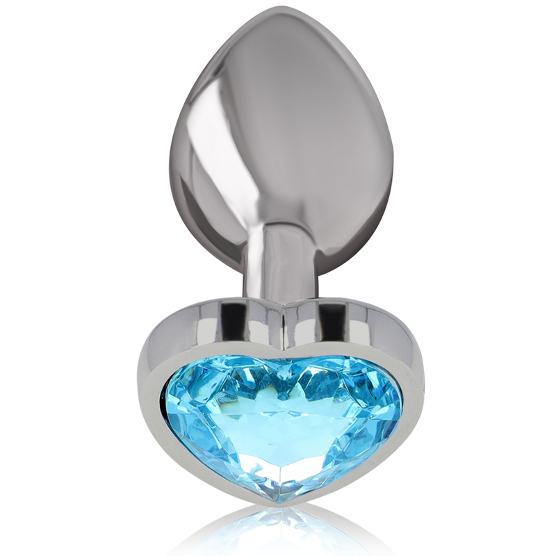 Intense - plug anale metallo alluminio cuore n blu taglia s-1
