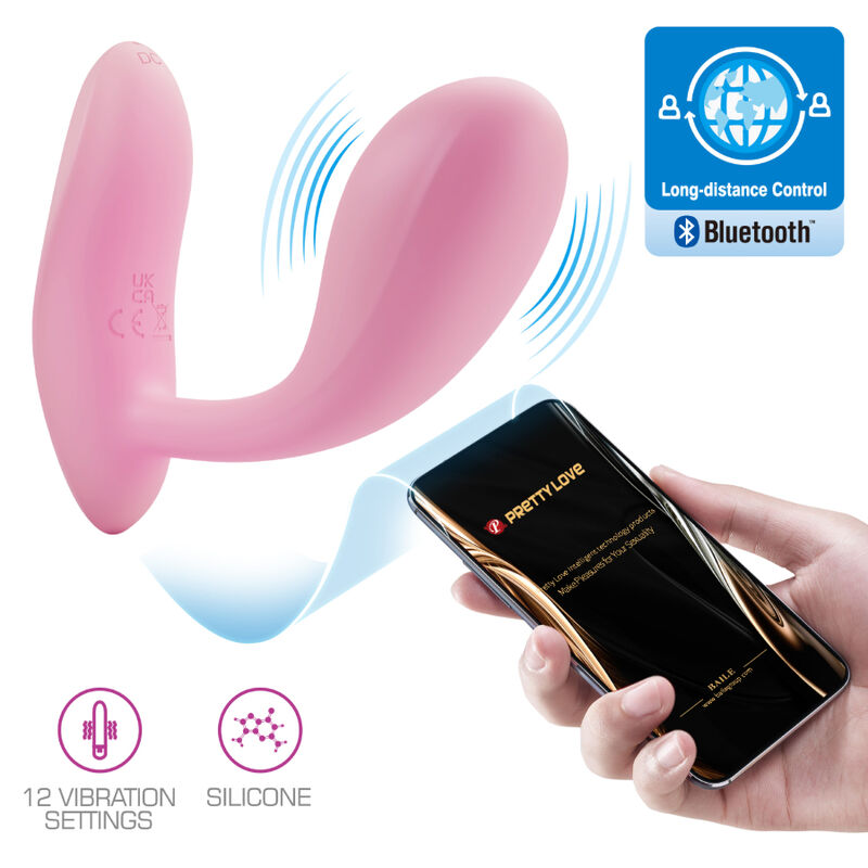 Pretty love - baird g-spot 12 impostazioni di vibrazione app rosa ricaricabile