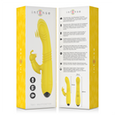 Intense - toky vibrador multifunción recargable up & down con estimulador de clitoris amarillo-4