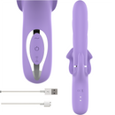 Intense - billie vibrador multifunción recargable succionador con pulsador morado-3